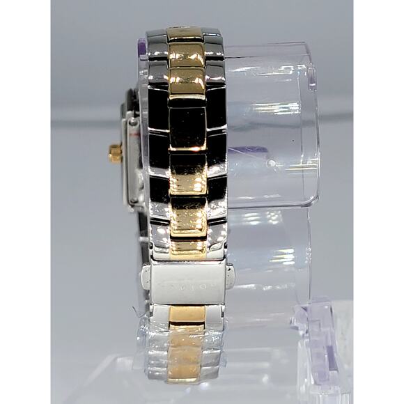 Elegant Rotary Two-Tone Rectangular Dial Watch – Stainless Steel and Gold-Tone - Picture 7 of 8